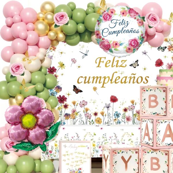 西语气球FelizCumpleaño生日快乐气球套装派对布置装饰品XY-07560