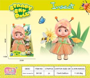 12寸全搪胶大头娃娃昆虫系列