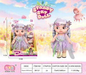 12寸全搪胶大头娃娃花仙子系列（尼龙双色发线）