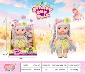 12寸全搪胶大头娃娃花仙子系列（尼龙双色发线）