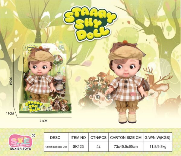 12寸全搪胶大头娃娃森林系列