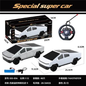 新品带灯四通遥控特斯拉跑车（包电）