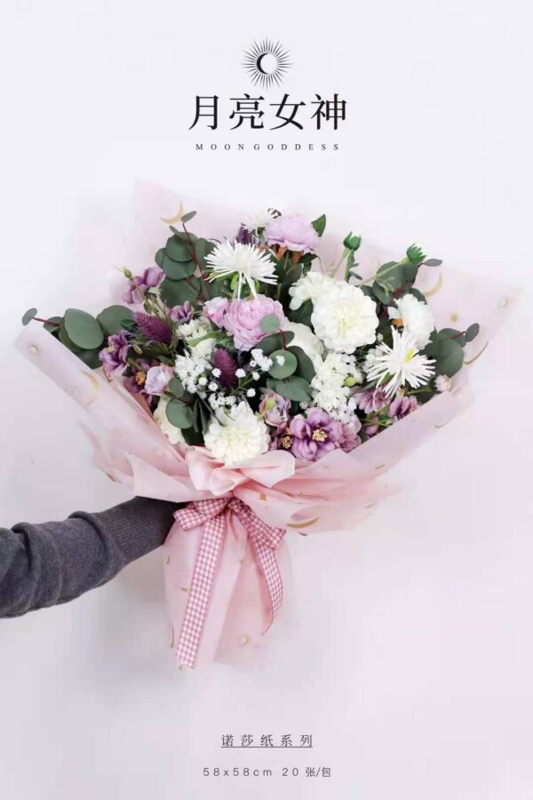 月亮女神鲜花花束包装纸礼品包装高级感花艺包装纸20张/包